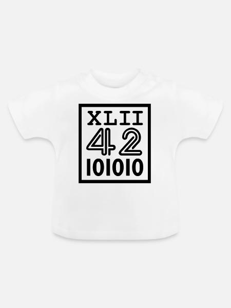 42 since romans (1c) - Baby Bio-T-Shirt mit Rundhals - Weiß