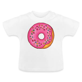 Donuts Confiserie Cookie Törtchen Kuchen Torten - Baby Bio-T-Shirt mit Rundhals - Weiß - Vorne
