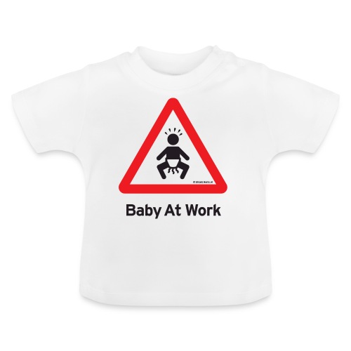 Baby op het Werk - Baby biologisch T-shirt met ronde hals