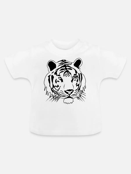 Tiger - Baby Bio-T-Shirt mit Rundhals - Weiß
