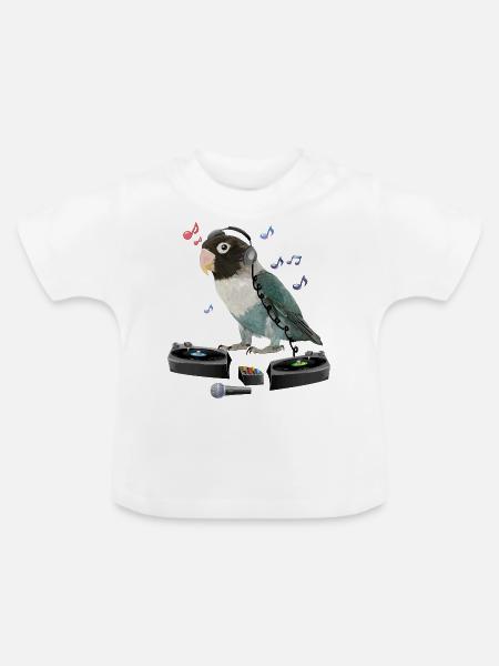 Lovebirds - Baby Bio-T-Shirt mit Rundhals - Weiß
