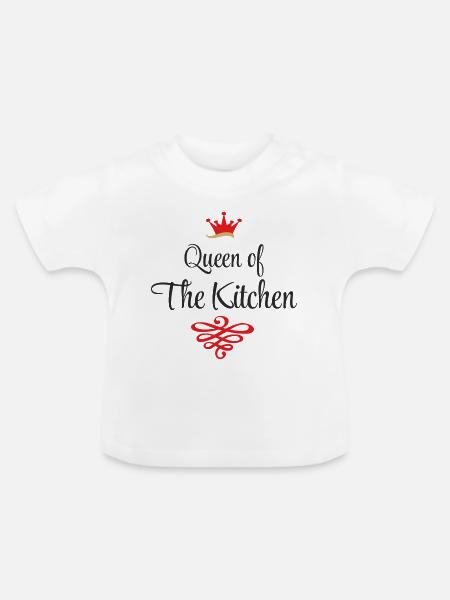 kochen - Baby Bio-T-Shirt mit Rundhals - Weiß