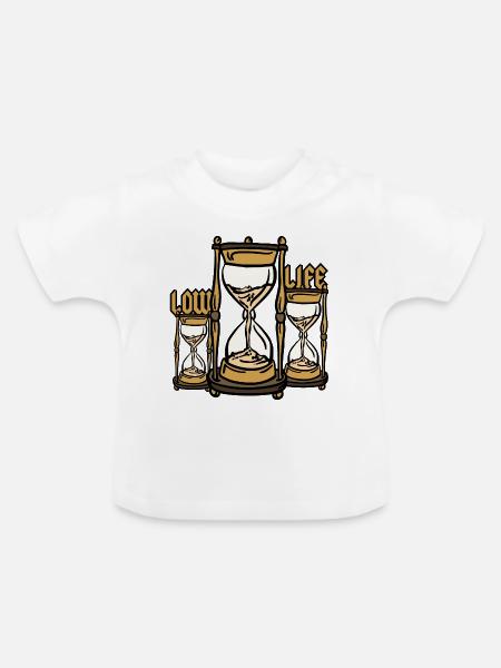 Sanduhr Low Life - Baby Bio-T-Shirt mit Rundhals - Weiß