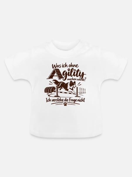 Agilitygross - Baby Bio-T-Shirt mit Rundhals - Weiß