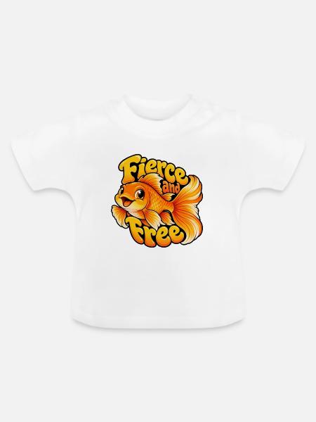 Goldfische - Baby Bio-T-Shirt mit Rundhals - Weiß