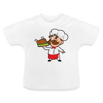 Cook rôti cuisine restaurant restaurant Gastätte - T-shirt bio col rond Bébé - blanc - Devant