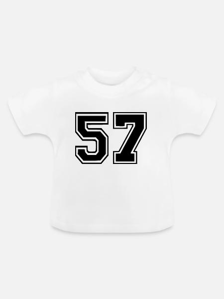 57 - Baby Bio-T-Shirt mit Rundhals - Weiß