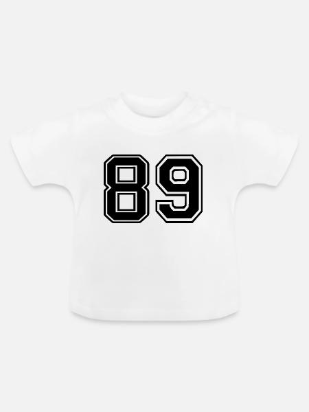 89 - Baby Bio-T-Shirt mit Rundhals - Weiß