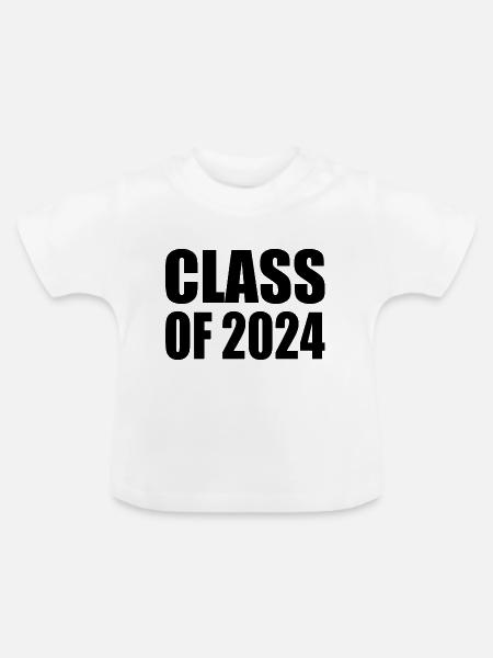 Class of 2024 - Baby Bio-T-Shirt mit Rundhals - Weiß