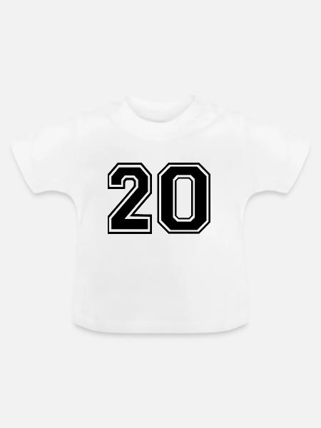 20 - Baby Bio-T-Shirt mit Rundhals - Weiß