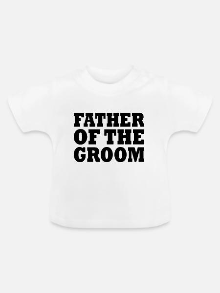 Father of the groom - Baby Bio-T-Shirt mit Rundhals - Weiß