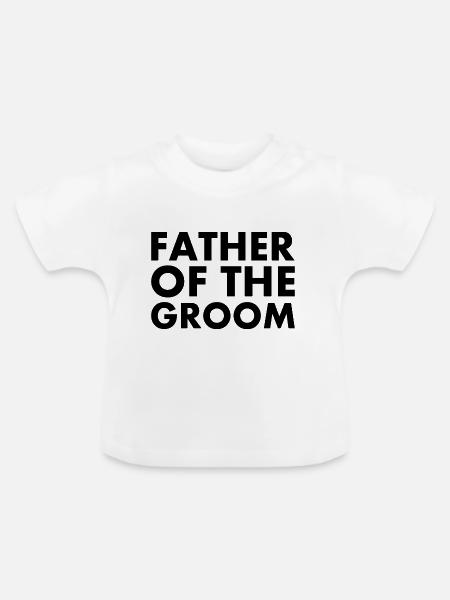 Father of the groom - Baby Bio-T-Shirt mit Rundhals - Weiß