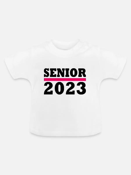 Senior 2023 - Baby Bio-T-Shirt mit Rundhals - Weiß