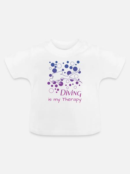 diving - Baby Bio-T-Shirt mit Rundhals - Weiß