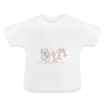Piano player skin on keys, music, instrument - Baby Organic T-Shirt with Round Neck - white - Front