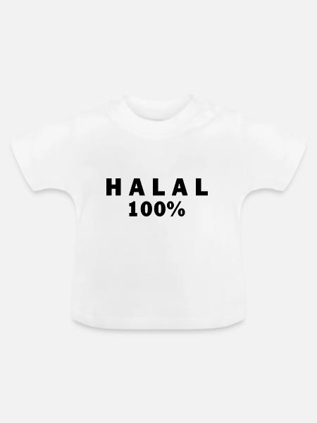 Halal حلال - Baby Bio-T-Shirt mit Rundhals - Weiß