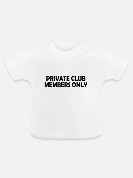 private club members only - Baby Bio-T-Shirt mit Rundhals - Weiß