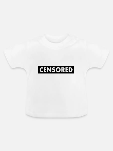 censored - Baby Bio-T-Shirt mit Rundhals - Weiß