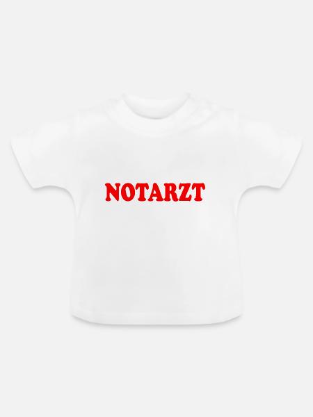 Notarzt - Baby Bio-T-Shirt mit Rundhals - Weiß
