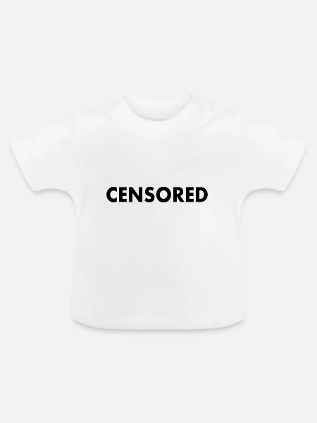 censored - Baby Bio-T-Shirt mit Rundhals - Weiß