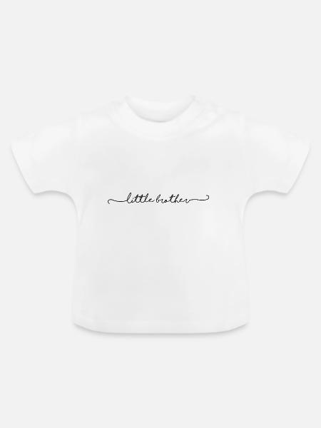 little brother schnoerkel - Baby Bio-T-Shirt mit Rundhals - Weiß