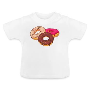 Donuts Confiserie Cookie Törtchen Kuchen Torten - Baby Bio-T-Shirt mit Rundhals - Weiß - Vorne