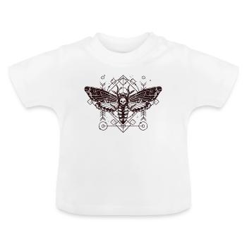Motte Skull Schaedel Insekt Tattoo Schmetterling B - Baby Bio-T-Shirt mit Rundhals - Weiß - Vorne