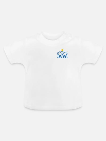 Sonnenwellen von Heraklion Kreta - Baby Bio-T-Shirt mit Rundhals - Weiß