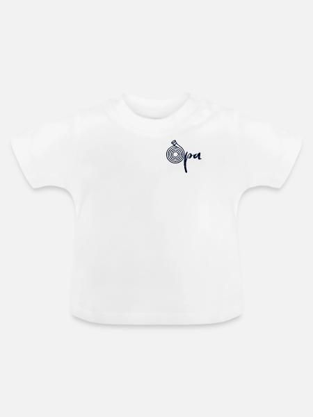 Wasserschlauch Opa - Baby Bio-T-Shirt mit Rundhals - Weiß