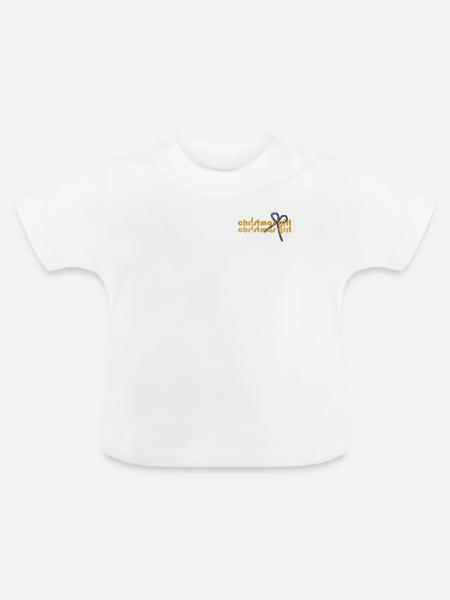 schrift - Baby Bio-T-Shirt mit Rundhals - Weiß