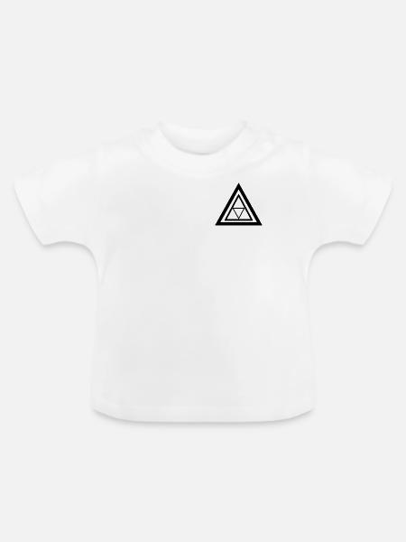 Modernes abstraktes Desing - Baby Bio-T-Shirt mit Rundhals - Weiß