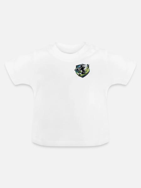 Golfschlag Shield Dynamik - Baby Bio-T-Shirt mit Rundhals - Weiß