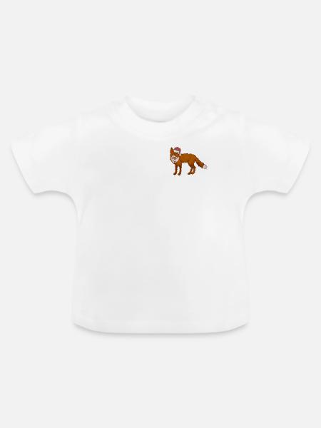 WEIHNACHTSFUCHS - Baby Bio-T-Shirt mit Rundhals - Weiß