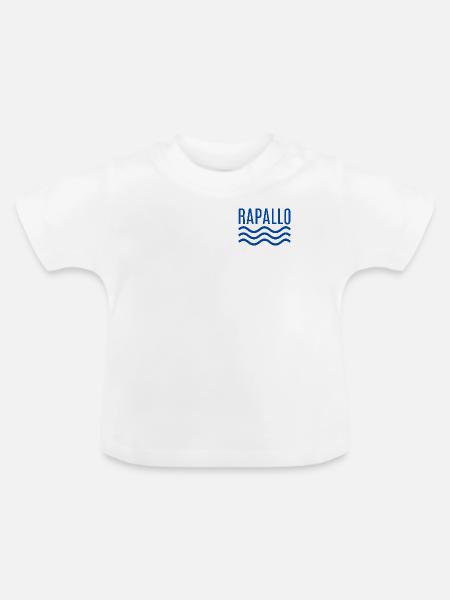Rapallo Seawave-Emblem - Baby Bio-T-Shirt mit Rundhals - Weiß