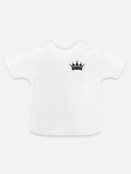 Krone - Baby Bio-T-Shirt mit Rundhals - Weiß
