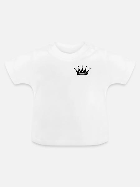 Krone - Baby Bio-T-Shirt mit Rundhals - Weiß