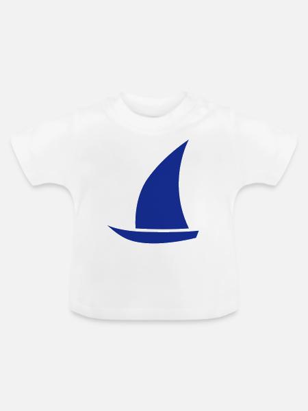 segelboot - Baby Bio-T-Shirt mit Rundhals - Weiß