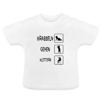 Babybody Klettern - Baby Bio-T-Shirt mit Rundhals - Weiß - Vorne