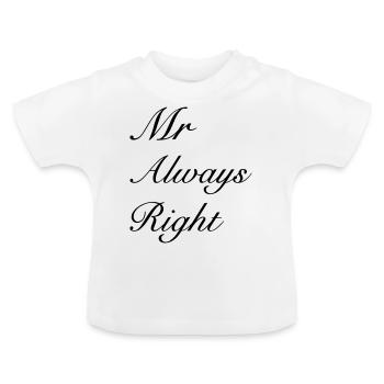 Mr Right - T-shirt bio col rond Bébé - blanc - Devant