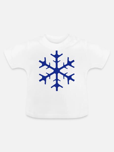 snowflake - Baby Bio-T-Shirt mit Rundhals - Weiß
