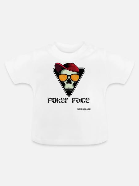 Pokerface - Baby Bio-T-Shirt mit Rundhals - Weiß