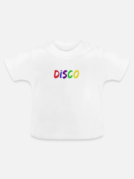 Diskothek - Baby Bio-T-Shirt mit Rundhals - Weiß