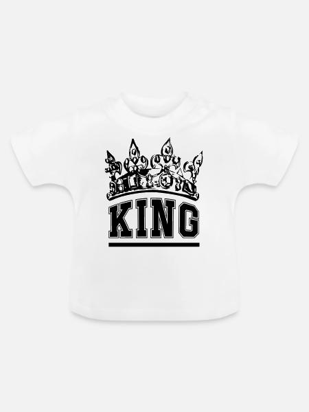 King - Baby Bio-T-Shirt mit Rundhals - Weiß