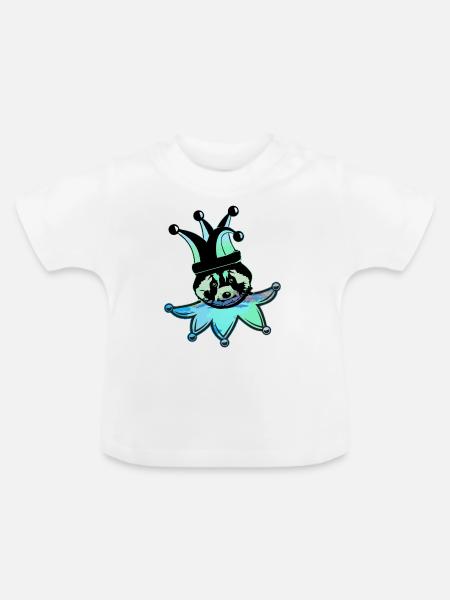 waschbär,bär,graffiti,malerei,blau,harlekin - Baby Bio-T-Shirt mit Rundhals - Weiß