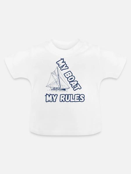 Mein Boot Meine Regeln - Baby Bio-T-Shirt mit Rundhals - Weiß