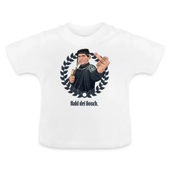 Rieser Grantler // Illustration - Baby Bio-T-Shirt mit Rundhals - Weiß - Vorne
