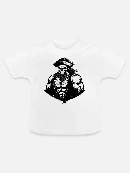 Pirat - Baby Bio-T-Shirt mit Rundhals - Weiß