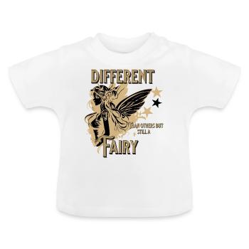 Die etwas andere Fee - Baby Bio-T-Shirt mit Rundhals - Weiß - Vorne