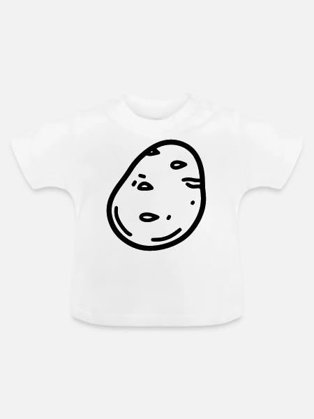 Kartoffel - Baby Bio-T-Shirt mit Rundhals - Weiß