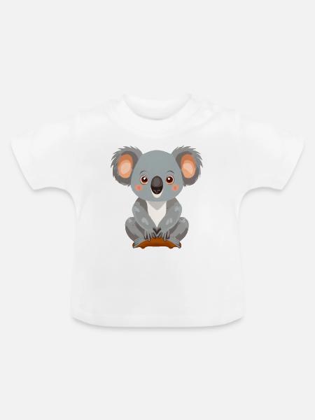 Koala - Baby Bio-T-Shirt mit Rundhals - Weiß